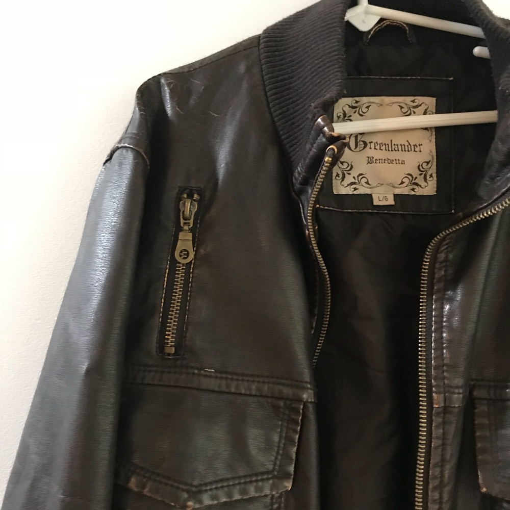 VINTAGE brown bomber jacket - Picture 2 of 8